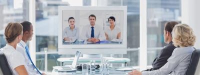 business team video conferencing