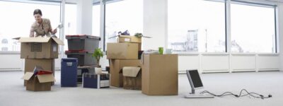 women moving office